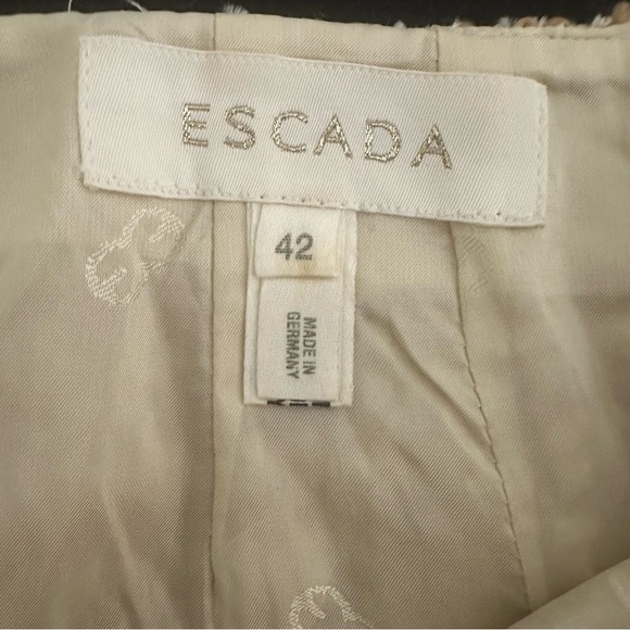 ESCADA Gold Tweed Long Skirt Size 42 Old Money Classic - Picture 9 of 14
